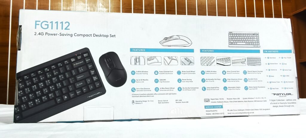 A4Tech Fstyler FG1112 Wireless Keyboard & Mouse Combo 