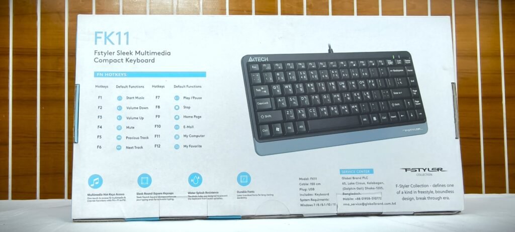 A4Tech Fstyler FK11 Multimedia Compact USB Keyboard (1)