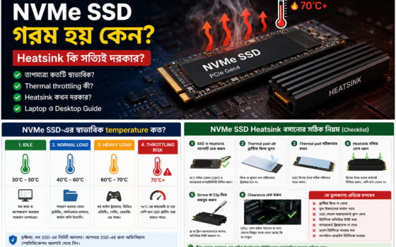 NVMe SSD গরম হয় কেন এবং heatsink guide