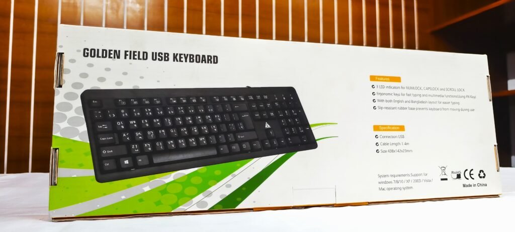 Golden Field GF-K101 USB Keyboard (Bangla & English Layout) 