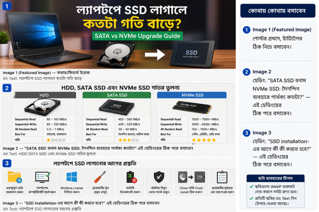 HDD vs SATA SSD vs NVMe SSD