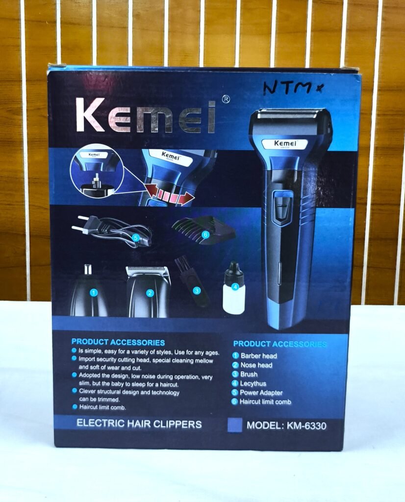 Kemei KM-6330 Rechargeable Electric Hair Clipper & Trimmer