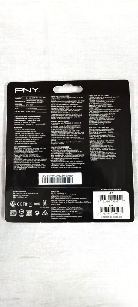 PNY CS900 500GB SATA III SSD – High Performance Solid State Drive 