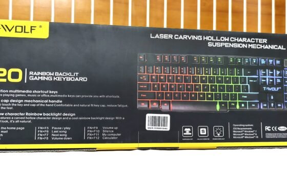 T-WOLF T20 Rainbow Backlit Gaming Keyboard (2)