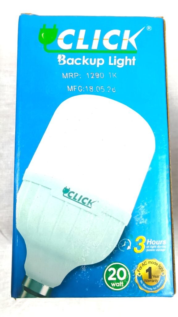 🔥 CLICK 20W Rechargeable Backup Light – বিদ্যুৎ চলে গেলেও আলো থাকবে! 🔥