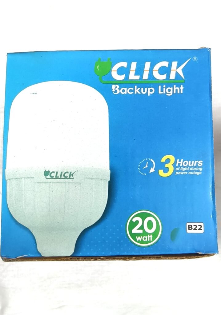 CLICK 20W Rechargeable Backup Light – বিদ্যুৎ চলে গেলেও আলো থাকবে!