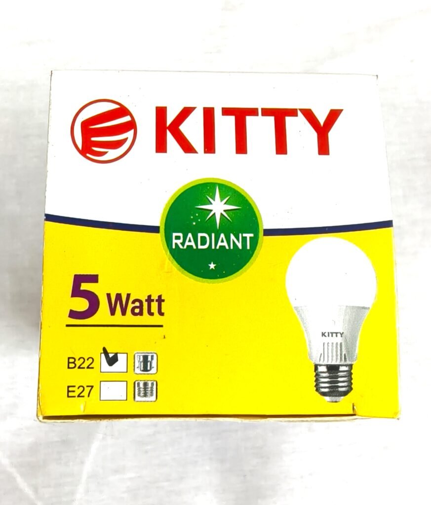 🔥 KITTY Radiant 5 Watt LED Bulb – সাশ্রয়ী বিদ্যুৎ খরচে উজ্জ্বল আলো! 🔥 