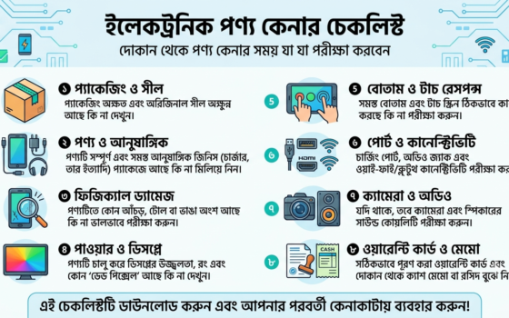 দোকান থেকে Electronic Product কেনার সময় কী কী পরীক্ষা করবেন পূর্ণাঙ্গ Buying Checklist